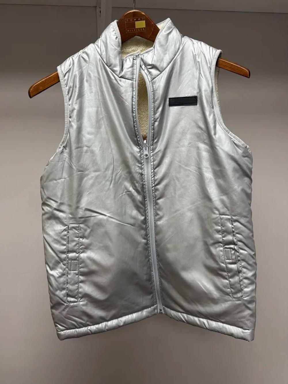 Silver Quilted Reversible Vest - Lightweight Women’s Outerwear